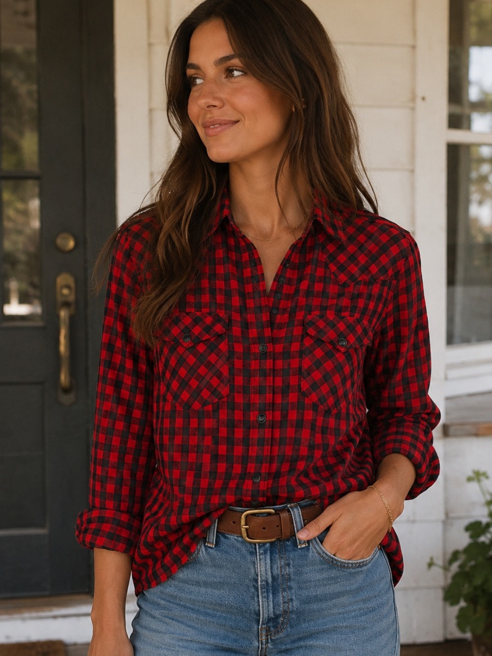 Polo Ralph Lauren Buffalo Check Snap Shirt, Size 6